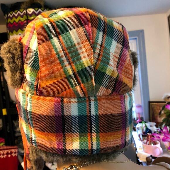 Vintage D&Y Faux Fur Unisex Adult Cozy winter hat ears cover OneSize fit most - Picture 4 of 7